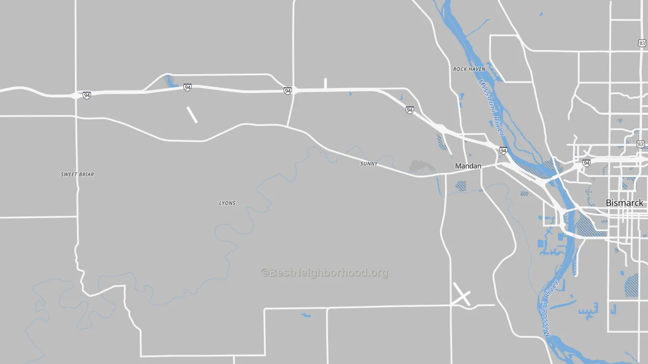 Transit Grade map of Morton County, ND