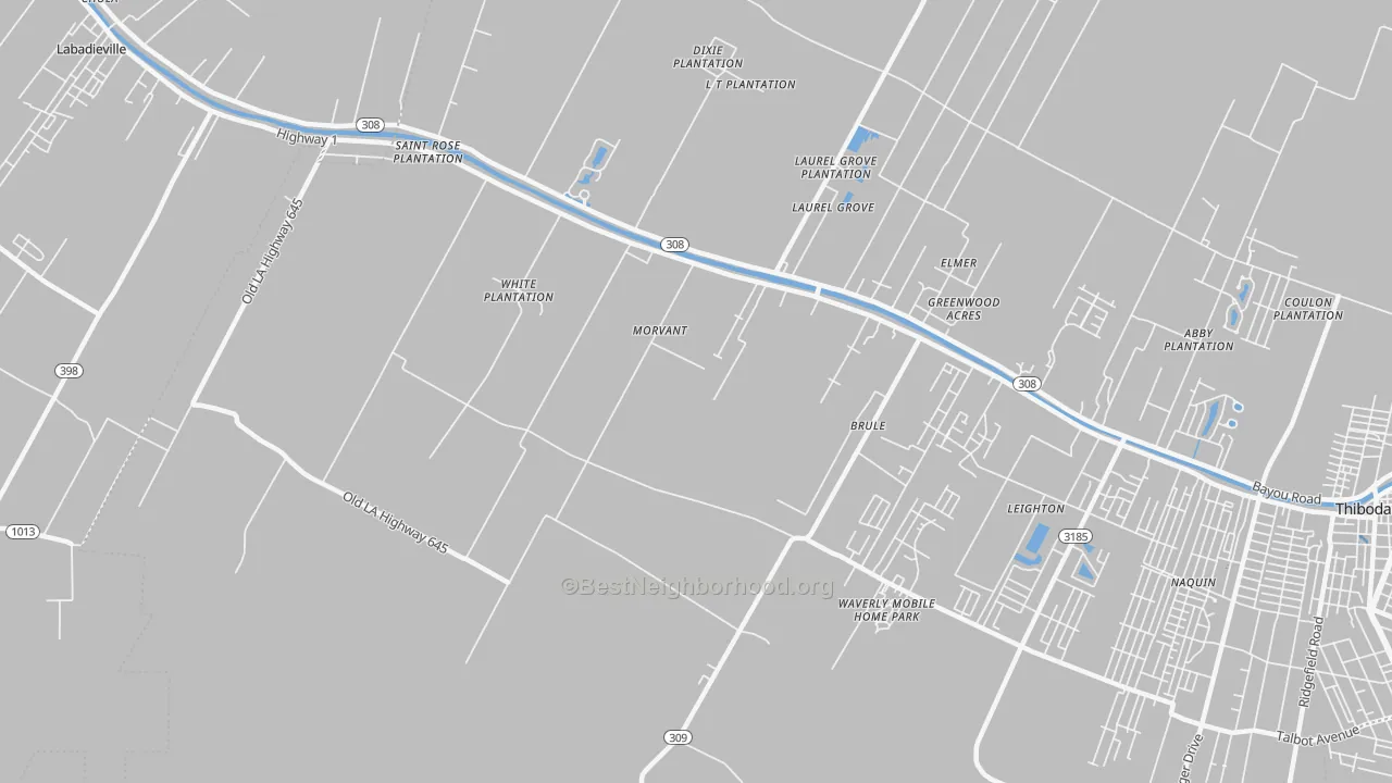 Transit Grade map of Morvant, LA