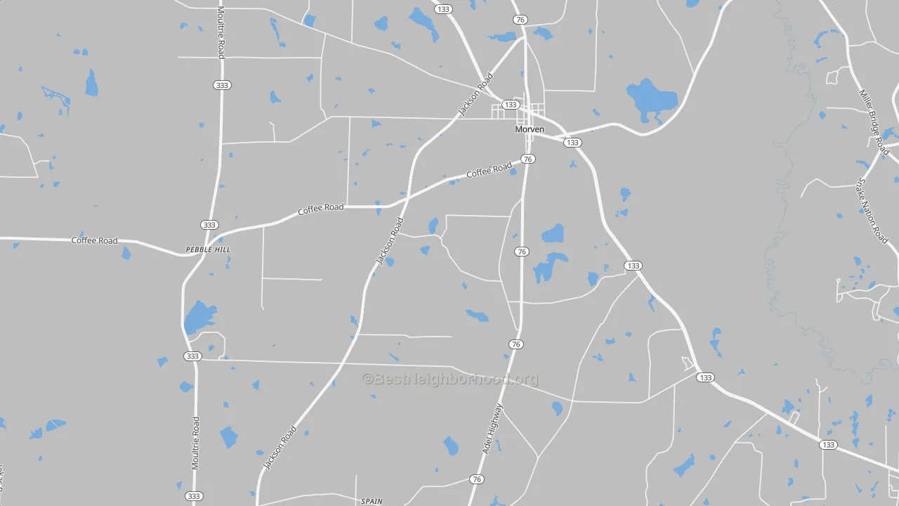 Transit Grade map of Morven, GA