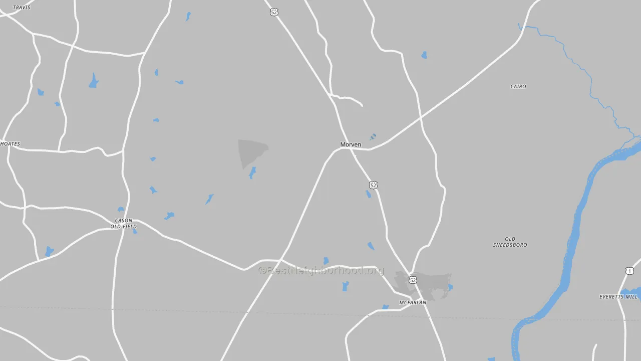 Transit Grade map of Morven, NC