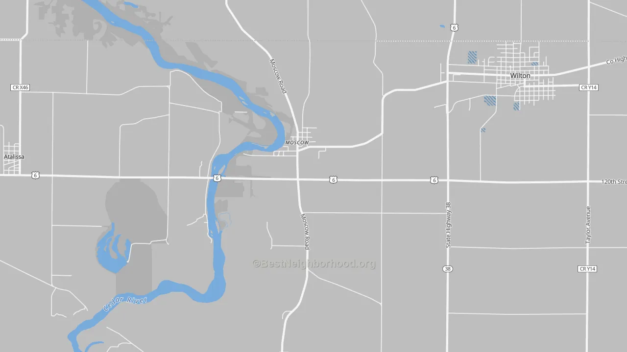 Transit Grade map of Moscow, IA