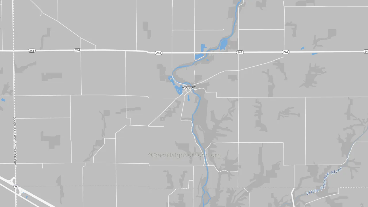 Transit Grade map of Moscow, IN