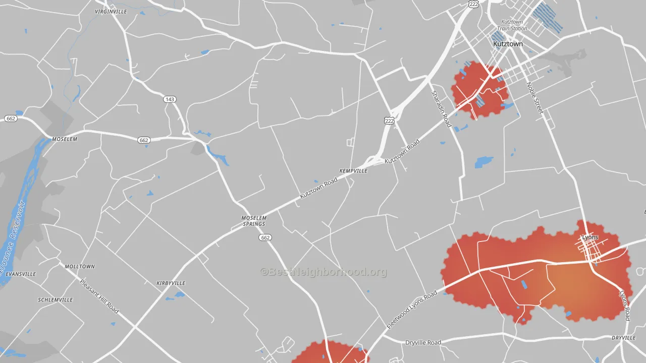 Transit Grade map of Moselem Springs, PA