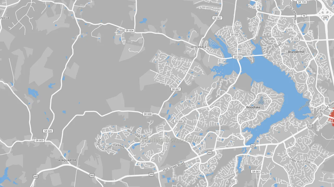 Transit Grade map of Moseley, VA