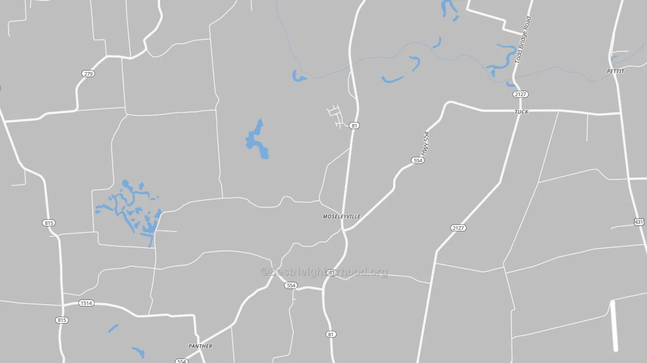 Transit Grade map of Moseleyville, KY