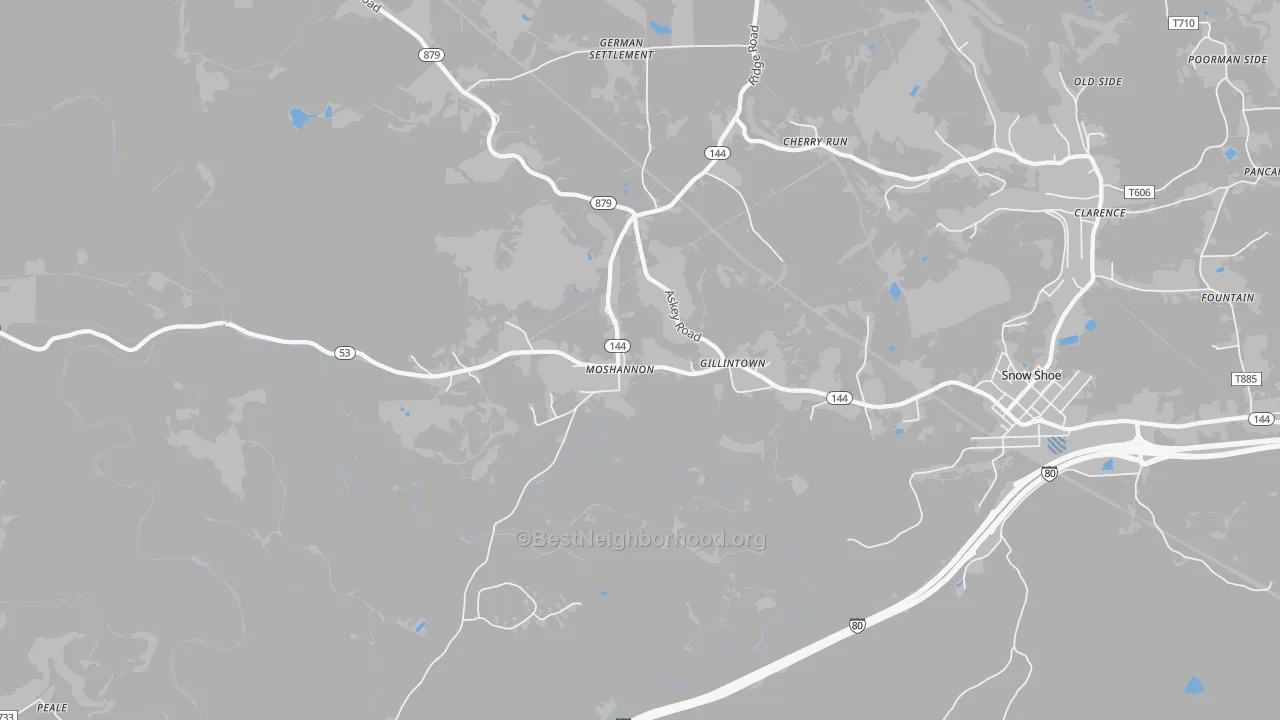 Transit Grade map of Moshannon, PA