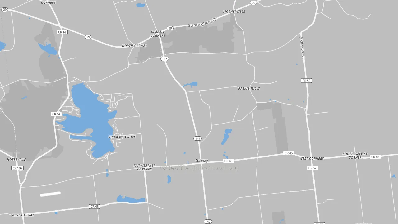 Transit Grade map of Mosherville, NY