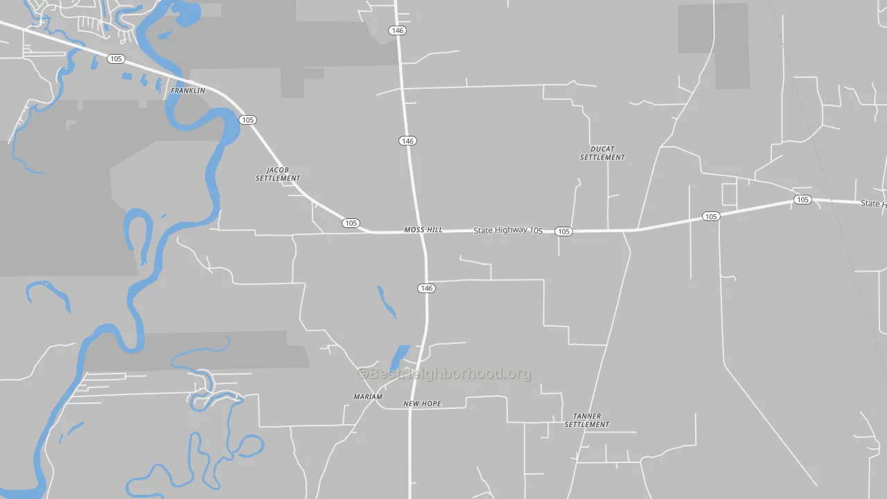 Transit Grade map of Moss Hill, TX