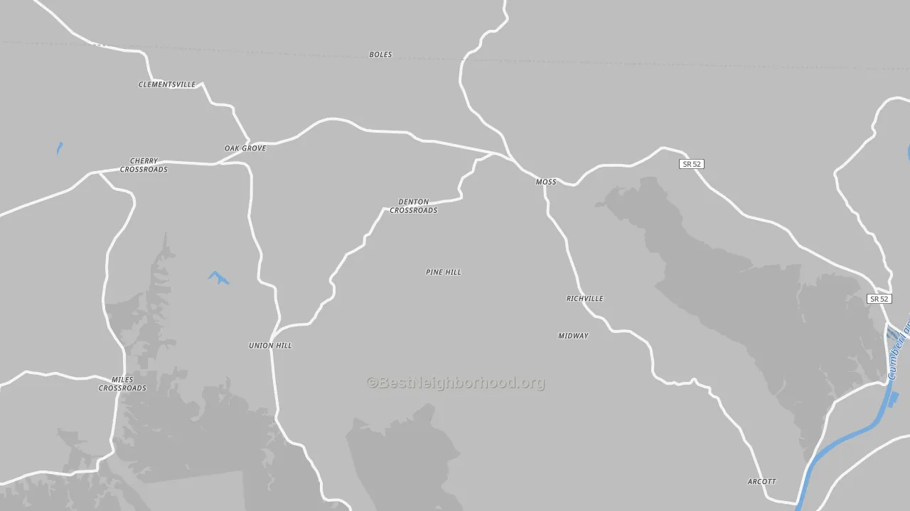 Transit Grade map of Moss, TN