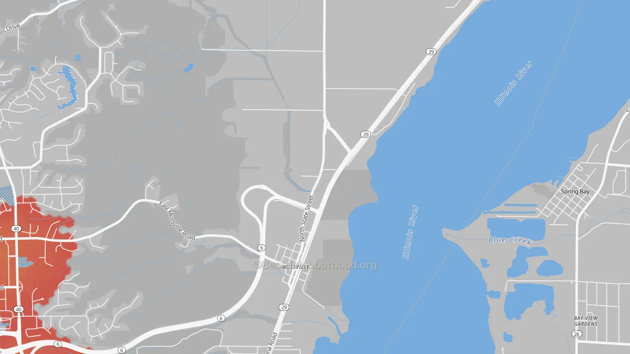 Transit Grade map of Mossville, IL