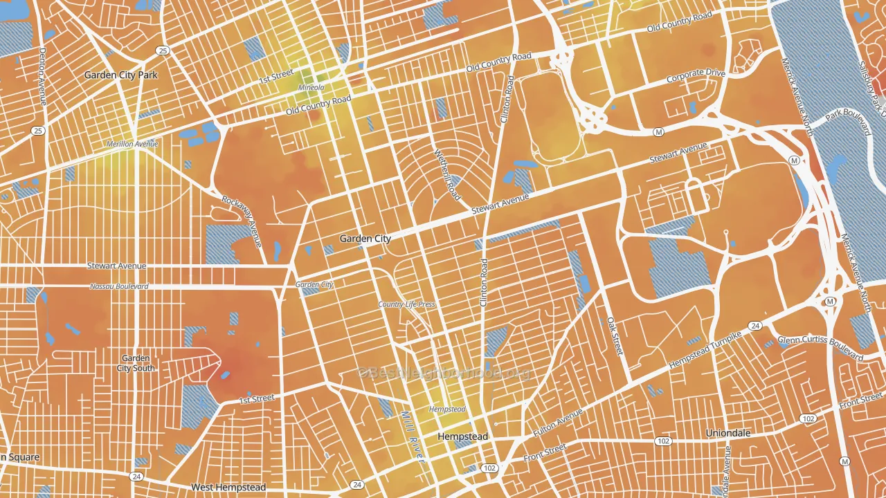Transit Grade map of Mott Section, Garden City, NY