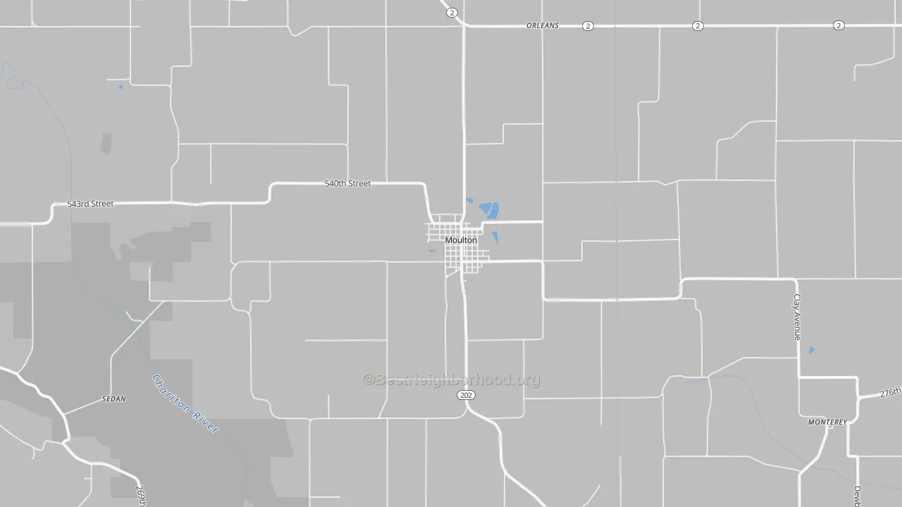 Transit Grade map of Moulton, IA