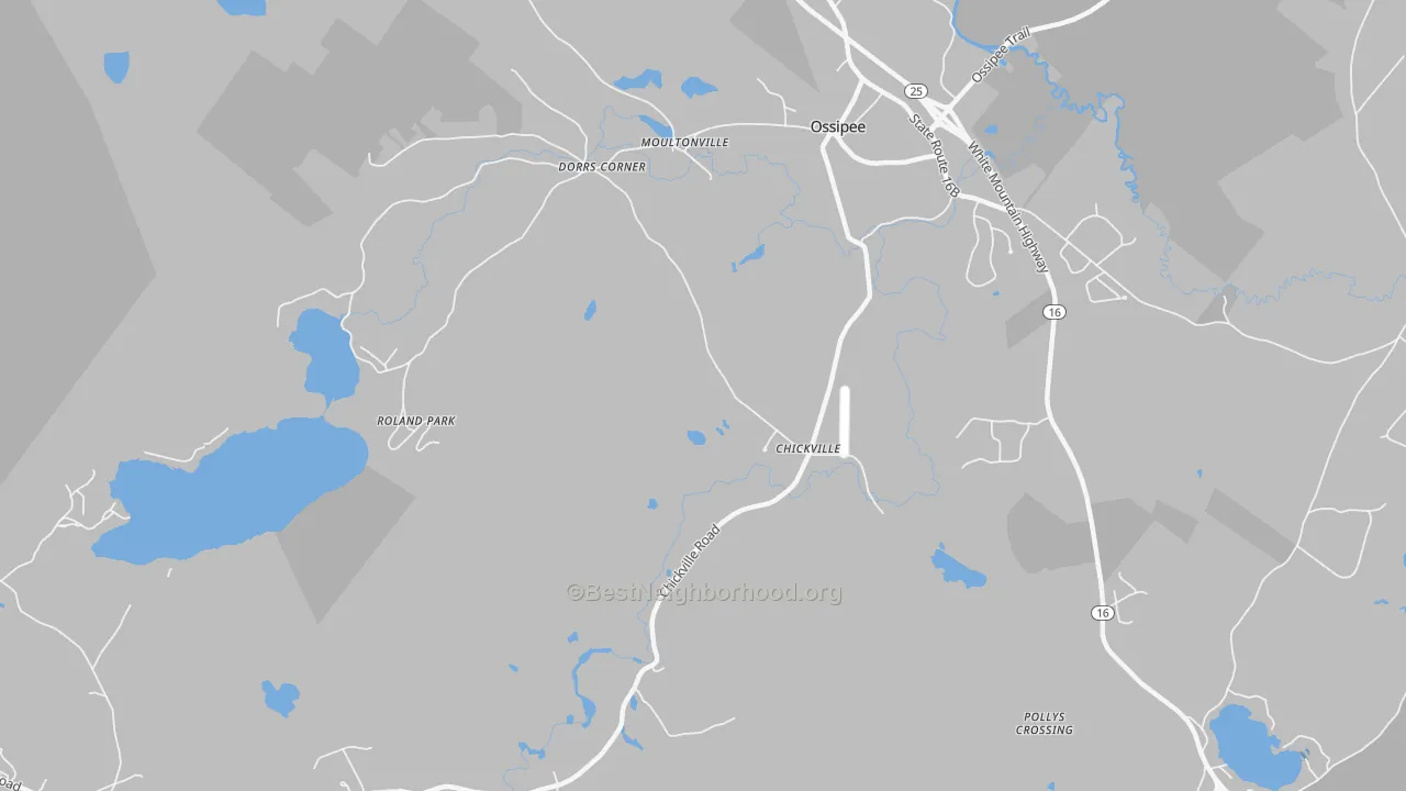 Transit Grade map of Moultonville, NH