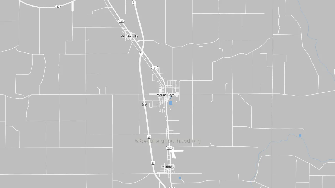 Transit Grade map of Mound Bayou, MS