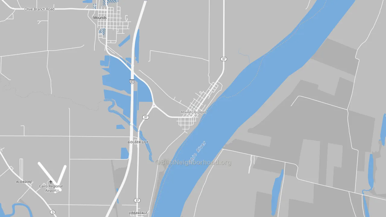 Transit Grade map of Mound City, IL