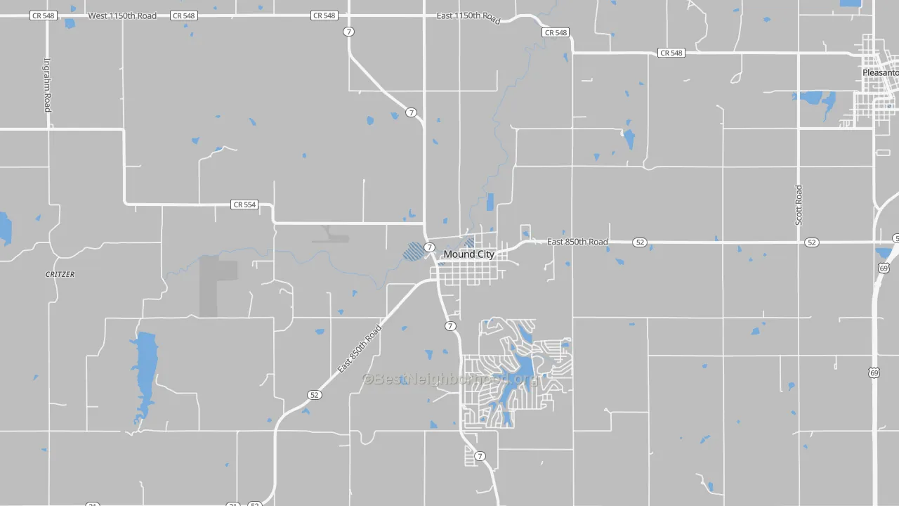 Transit Grade map of Mound City, KS