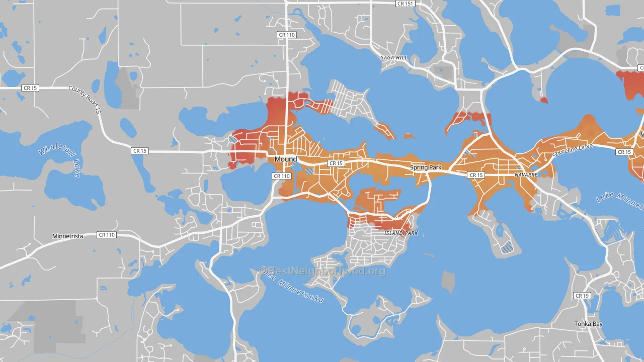 Transit Grade map of Mound, MN