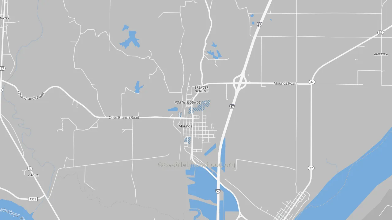 Transit Grade map of Mounds, IL