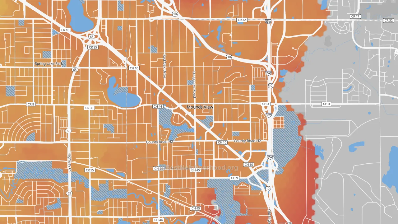 Transit Grade map of Mounds View, MN