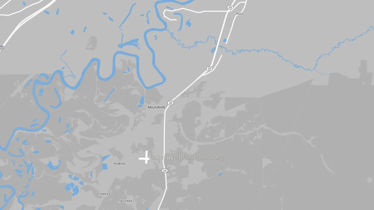 Transit Grade map of Moundville, AL