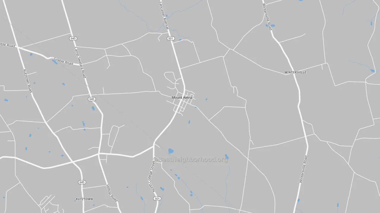 Transit Grade map of Mount Aetna, PA