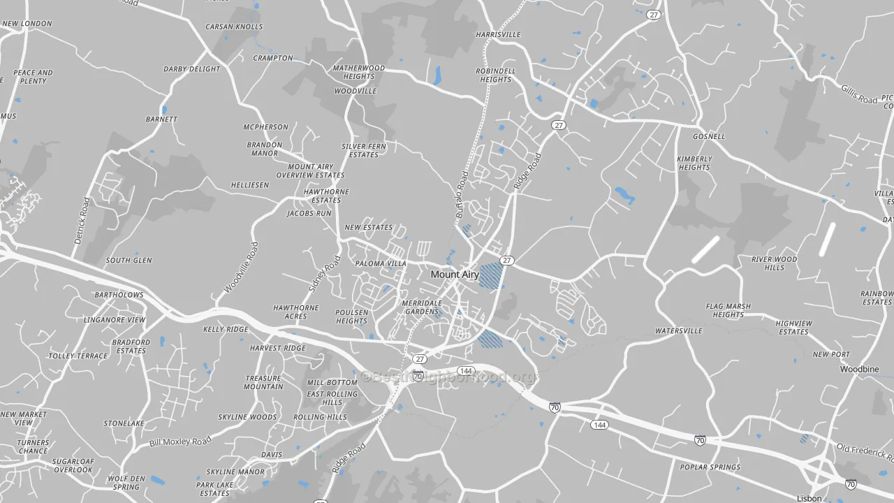 Transit Grade map of Mount Airy, MD