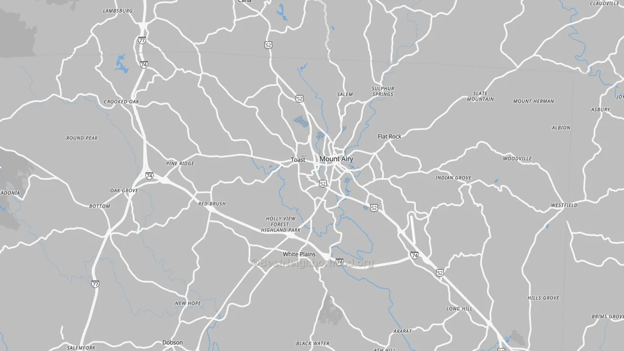 Transit Grade map of Mount Airy, NC