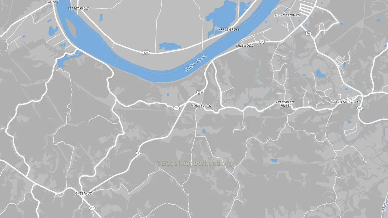 Transit Grade map of Mount Alto, WV