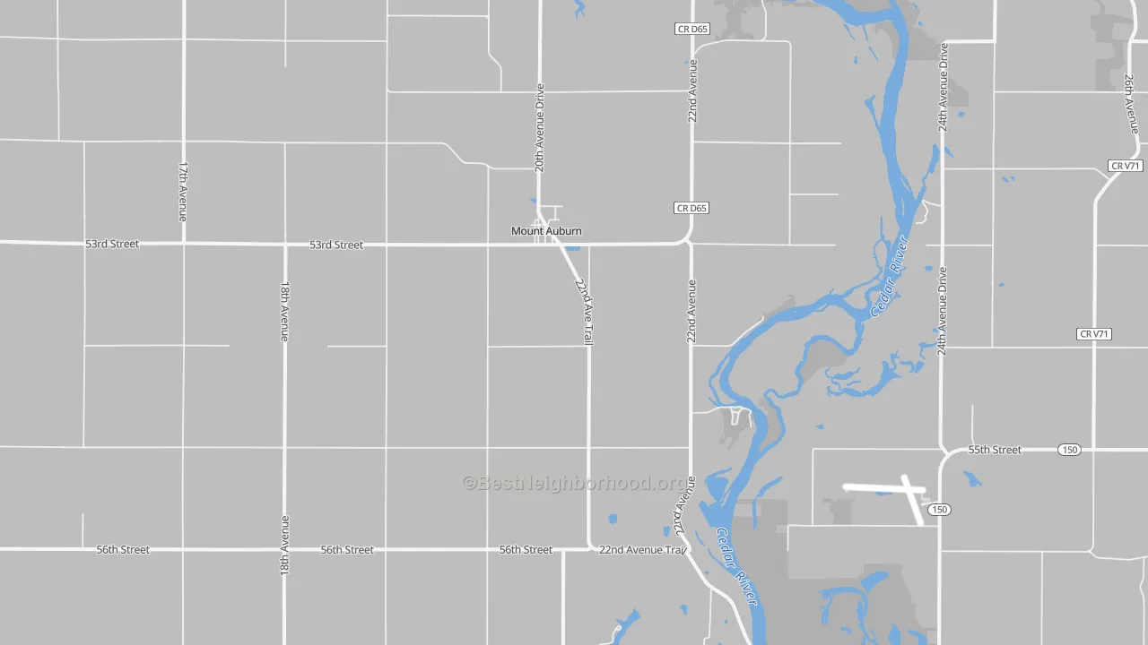 Transit Grade map of Mount Auburn, IA