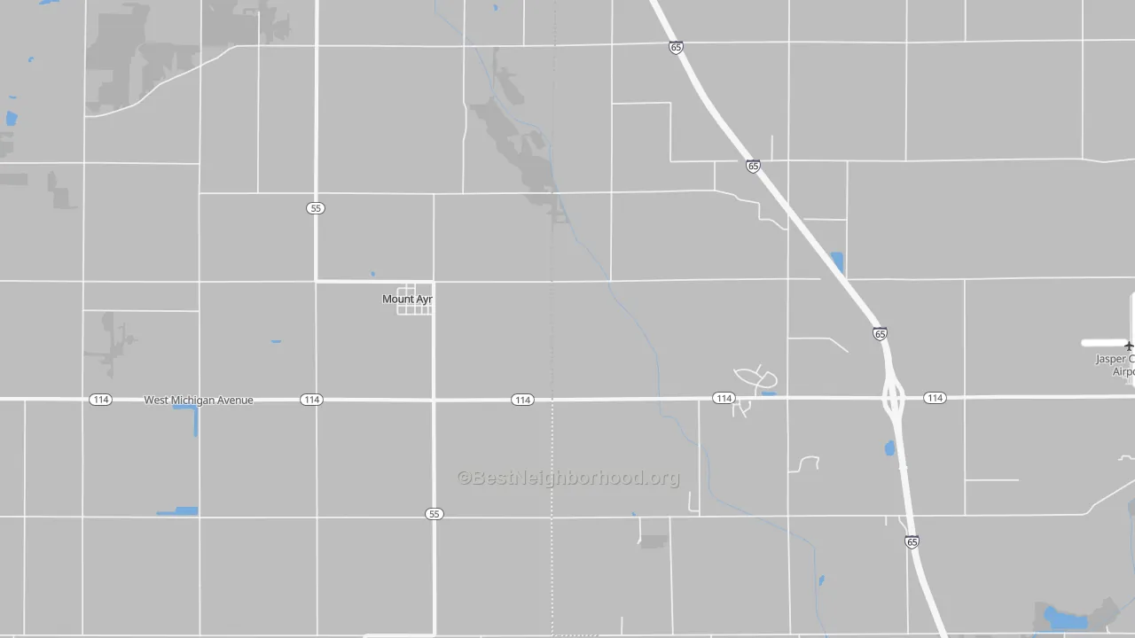 Transit Grade map of Mount Ayr, IN
