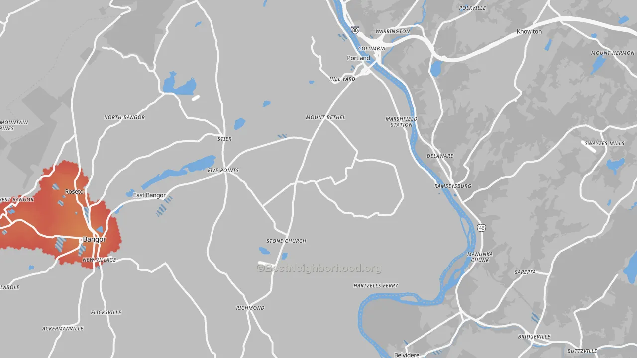 Transit Grade map of Mount Bethel, PA