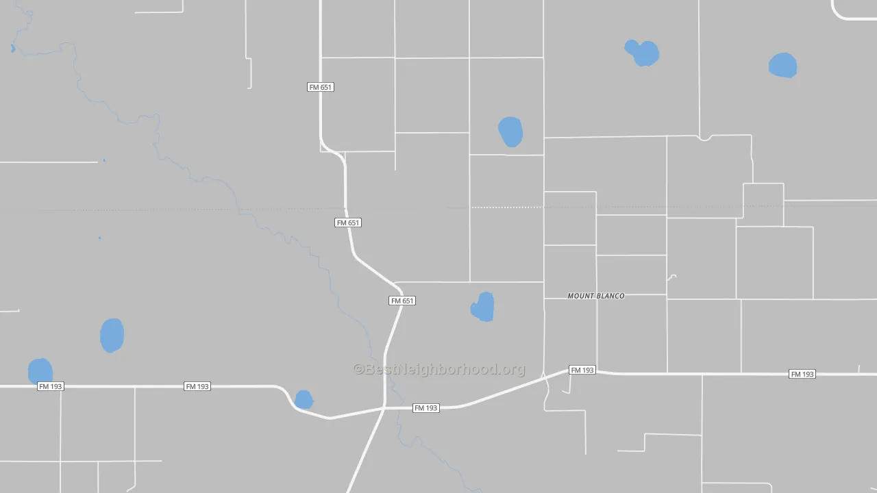 Transit Grade map of Mount Blanco, TX