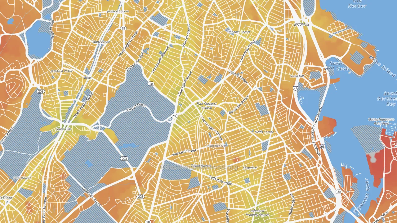 Transit Grade map of Mount Bowdoin, Boston, MA