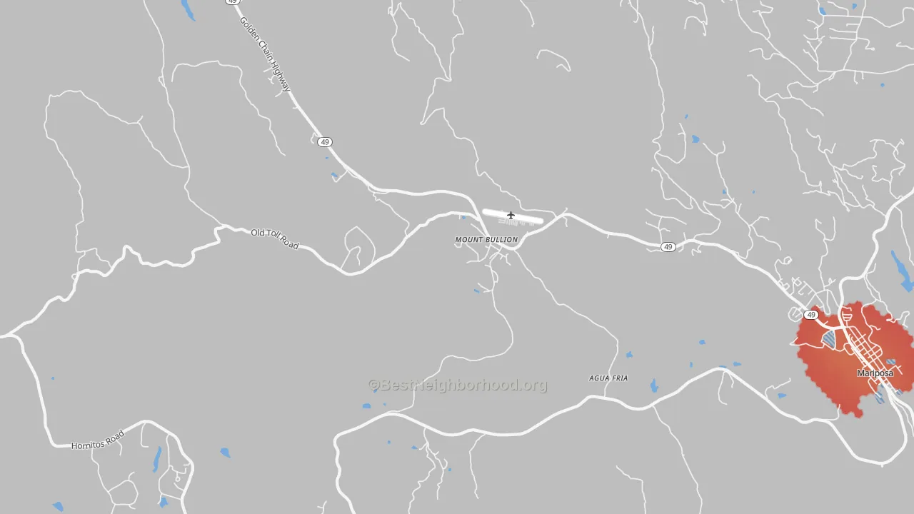 Transit Grade map of Mount Bullion, CA