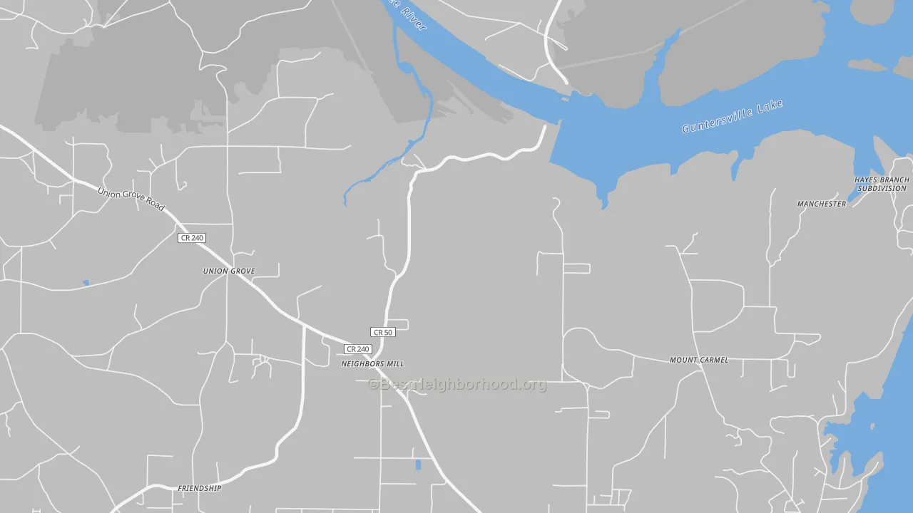Transit Grade map of Mount Carmel, AL