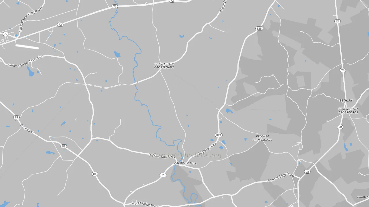 Transit Grade map of Mount Carmel, SC