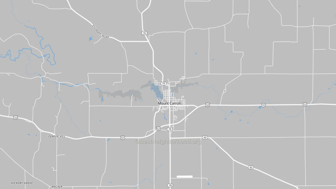 Transit Grade map of Mount Carroll, IL