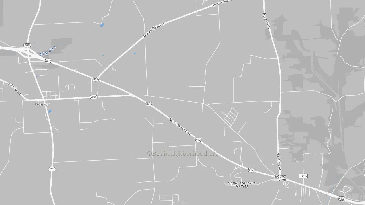 Transit Grade map of Mount Chestnut Springs, PA