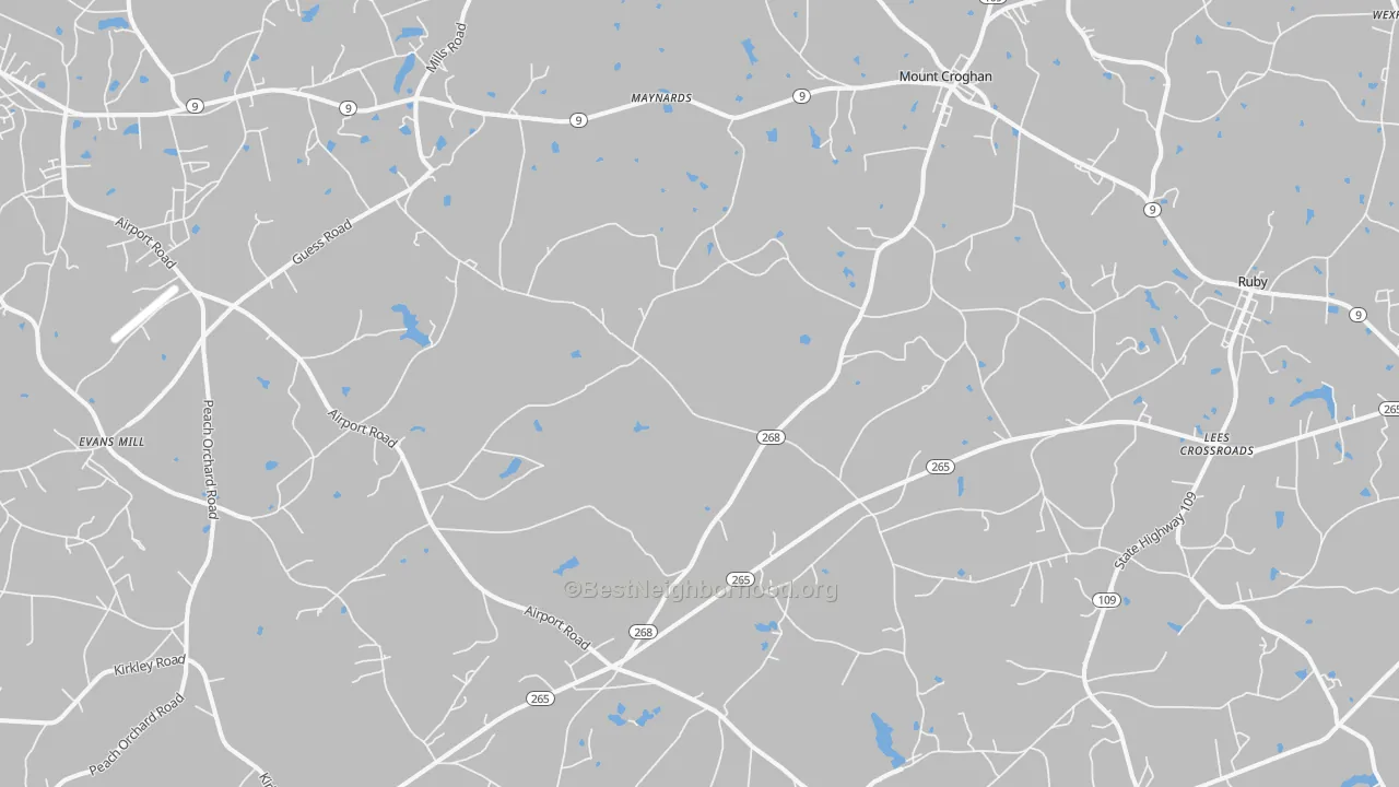 Transit Grade map of Mount Croghan, SC