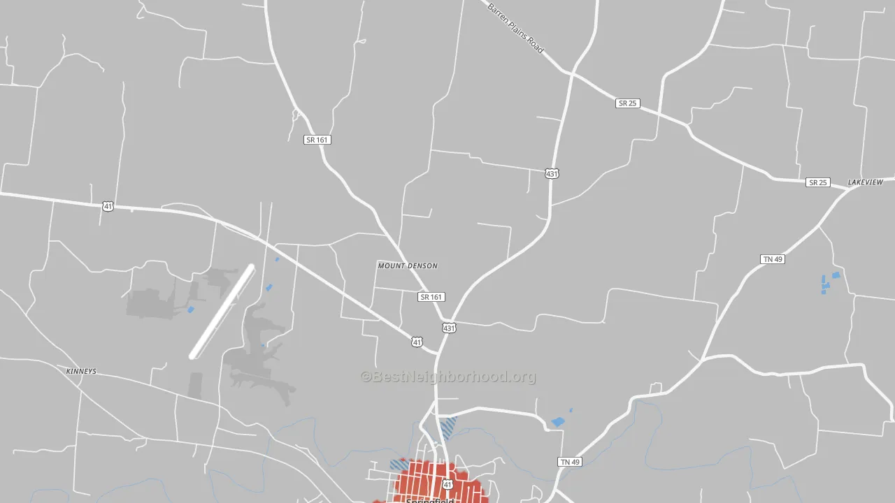 Transit Grade map of Mount Denson, TN
