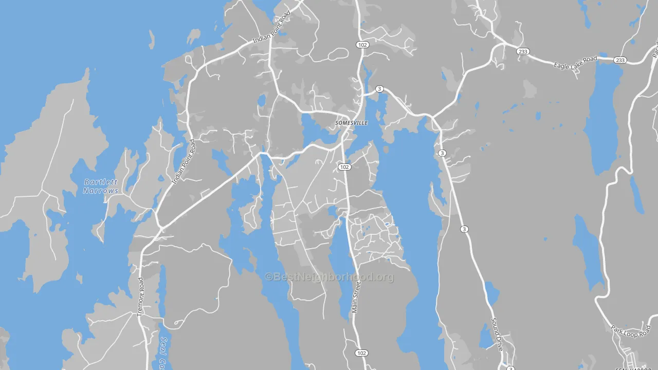 Transit Grade map of Mount Desert, ME