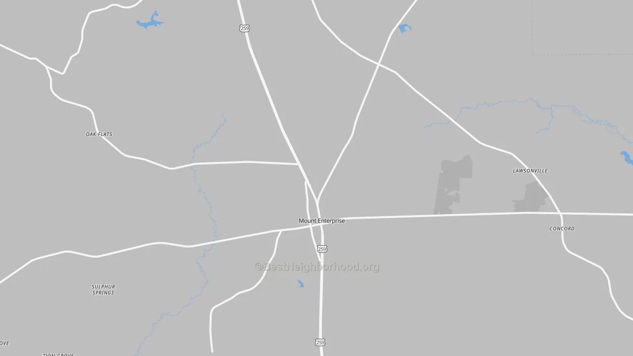 Transit Grade map of Mount Enterprise, TX