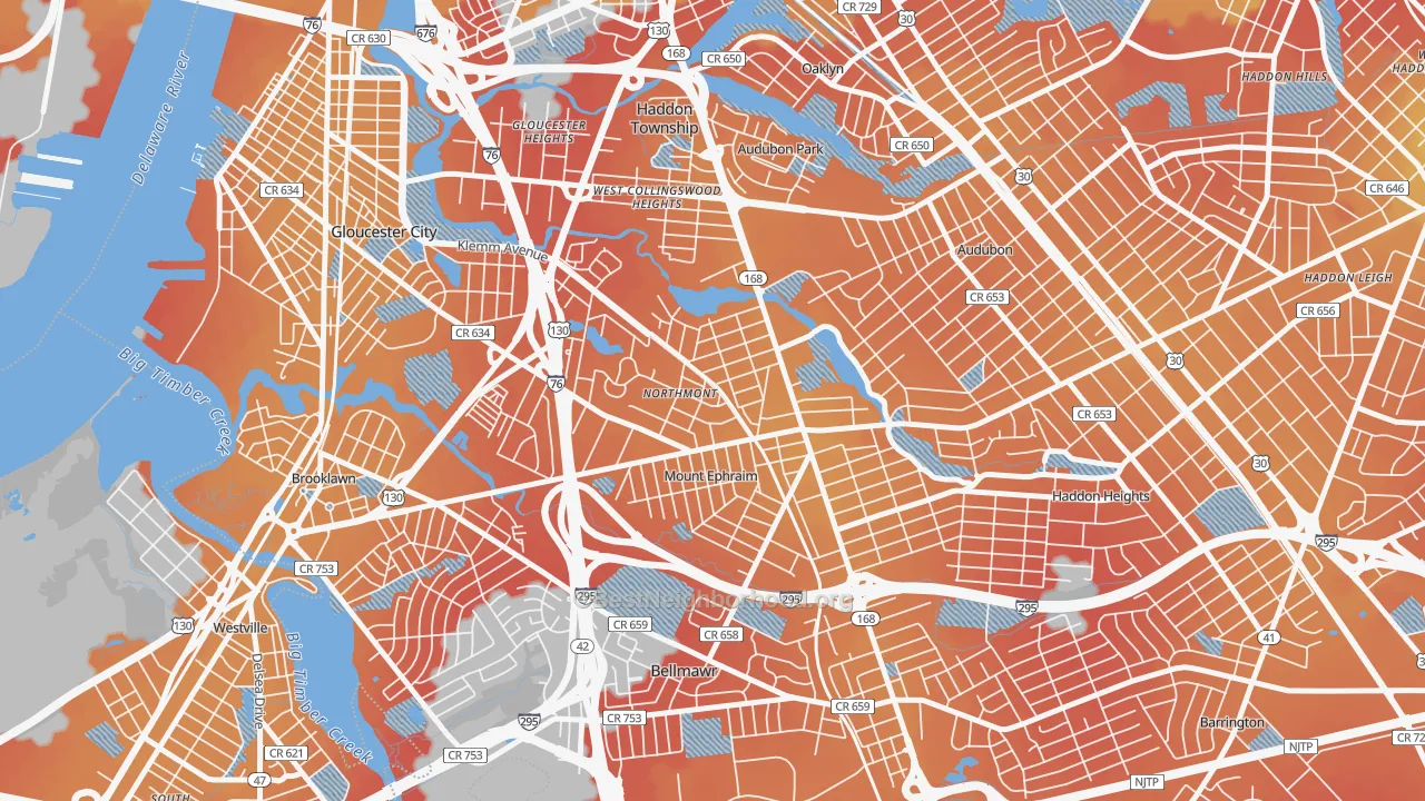 Transit Grade map of Mount Ephraim, NJ