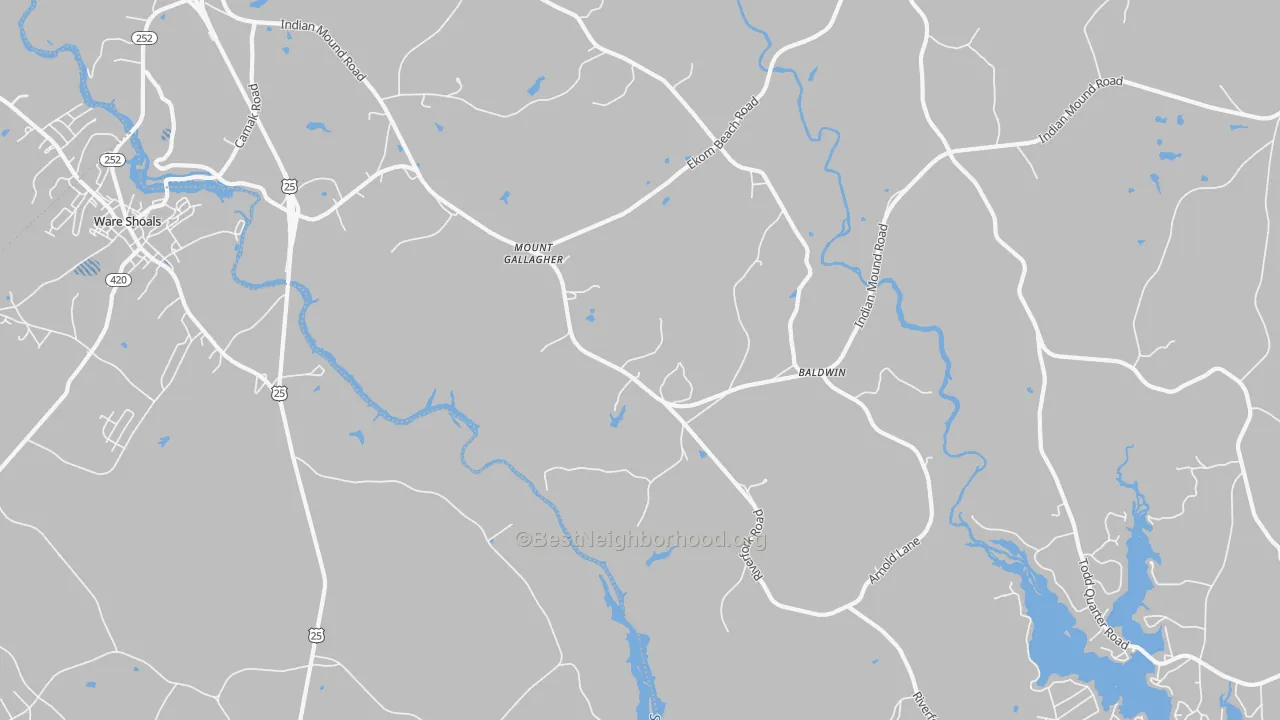 Transit Grade map of Mount Gallagher, SC