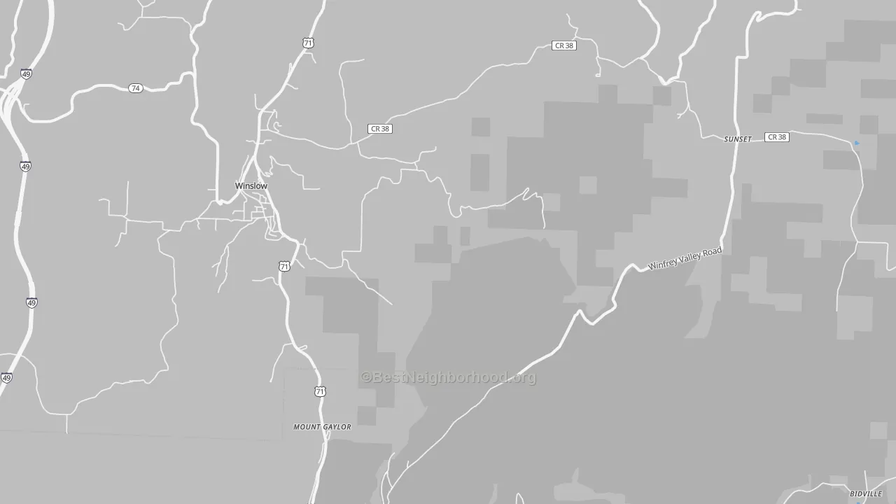 Transit Grade map of Mount Gaylor, AR