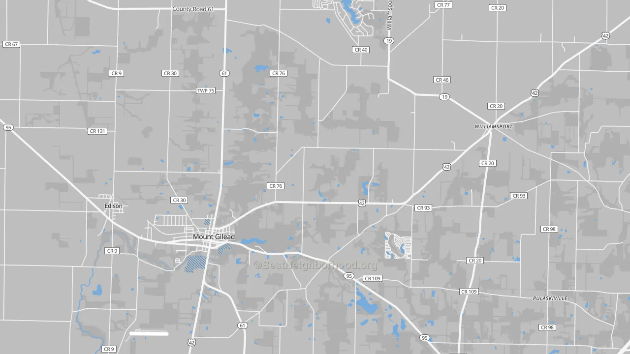 Transit Grade map of Mount Gilead, OH