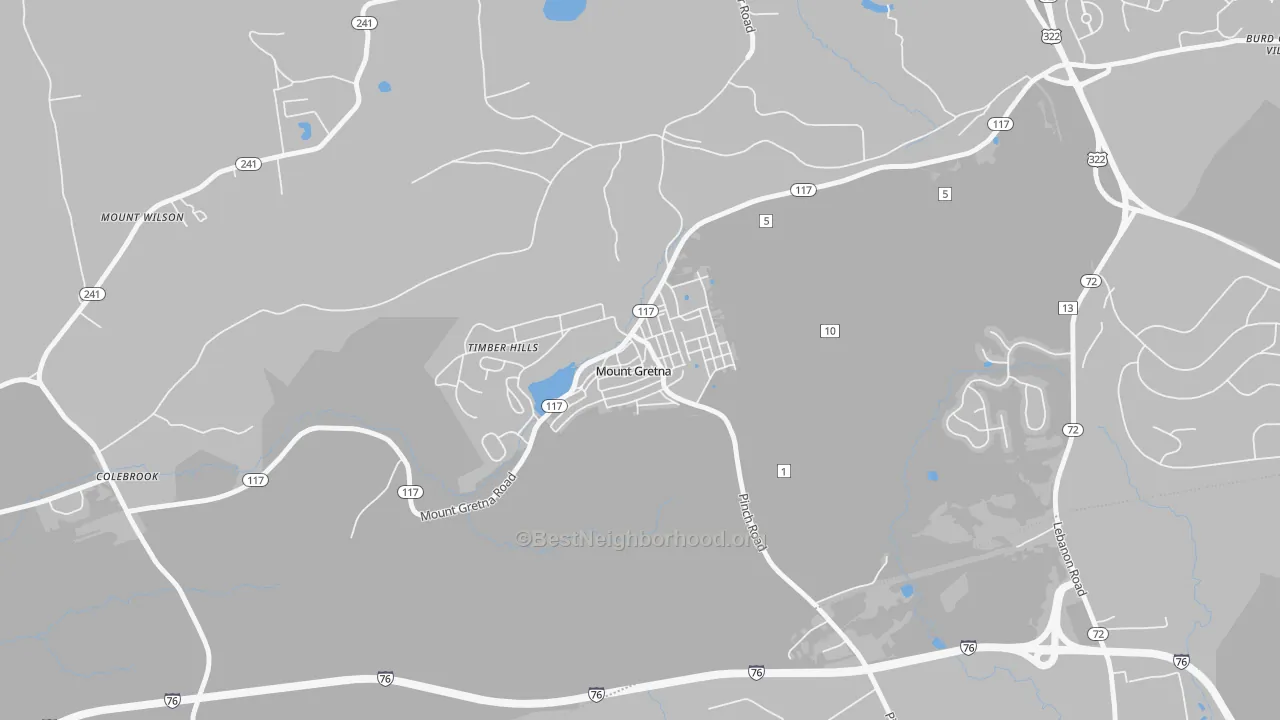 Transit Grade map of Mount Gretna, PA