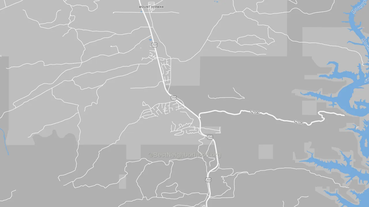 Transit Grade map of Mount Herman, OK
