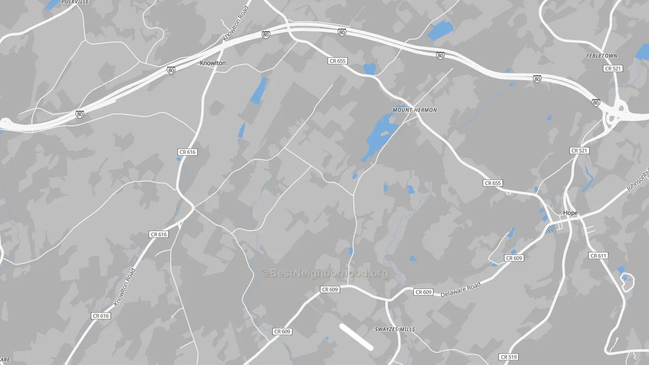 Transit Grade map of Mount Hermon, NJ