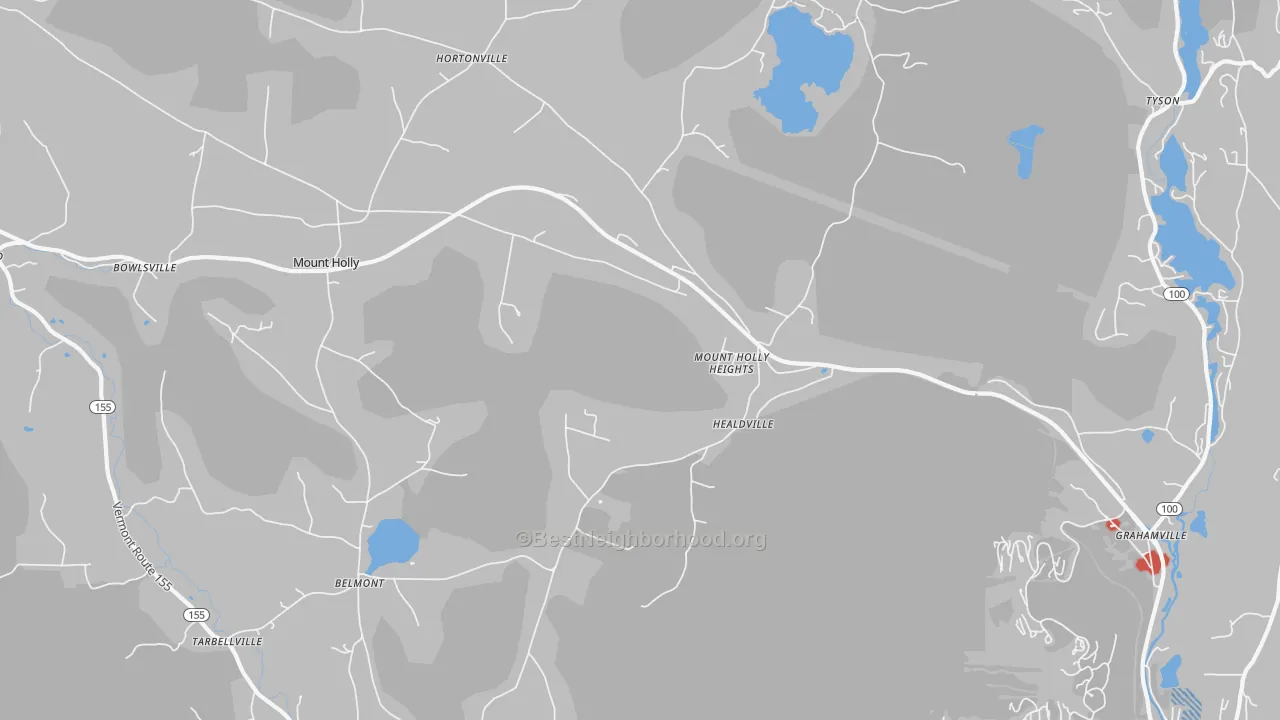 Transit Grade map of Mount Holly, VT
